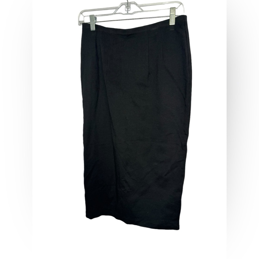 Eileen fisher black midi skirt size small